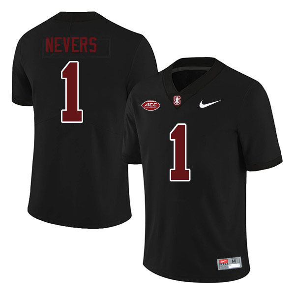 Ernie Nevers Stanford Jersey,Stanford Cardinal #1 Ernie Nevers Football Jersey Stitched-Black